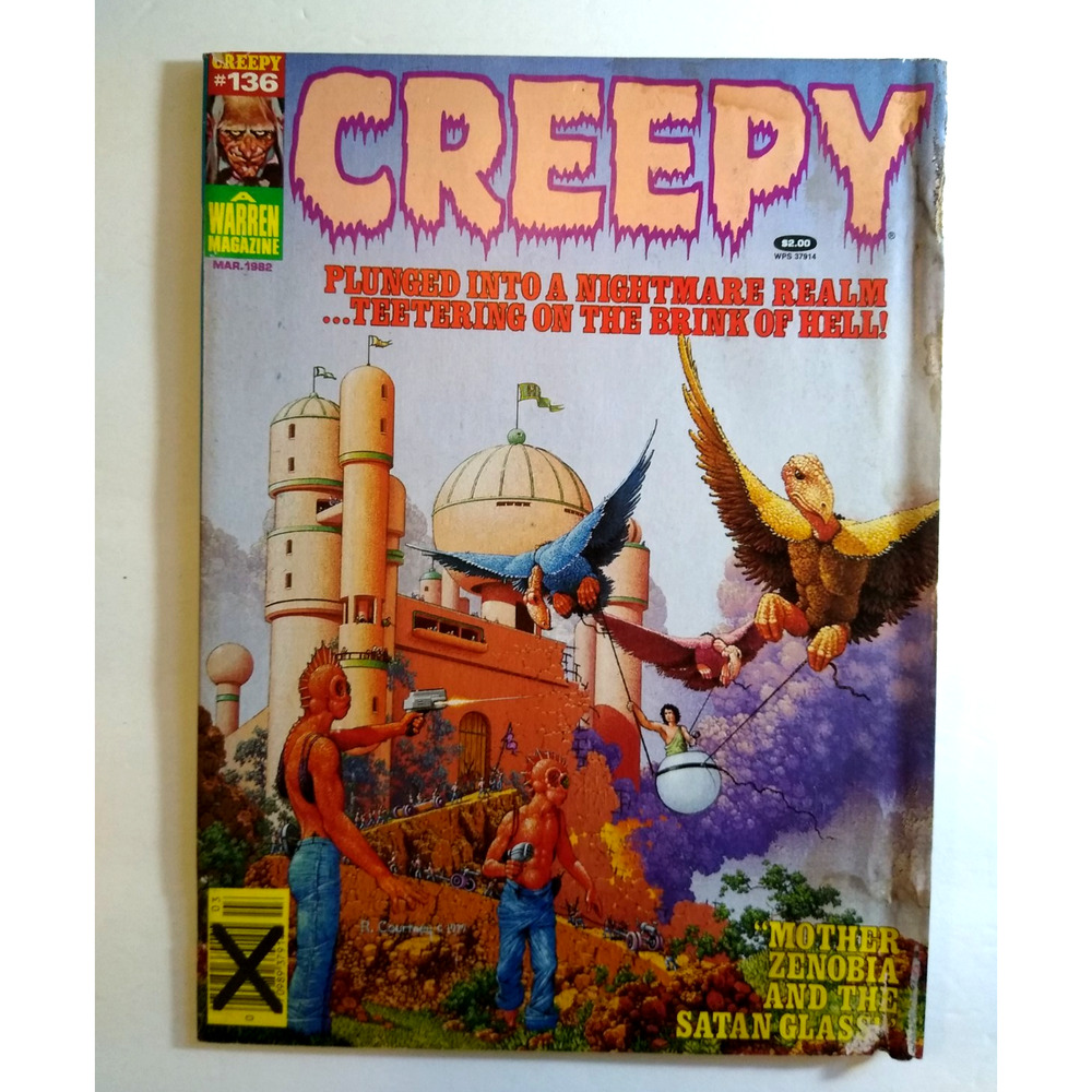 Creepy #136 Warren Magazine Vintage Horror Comic Book 1982 Water DAMAGED